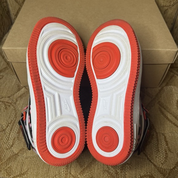 Nike Air Force One Sneakers AF1 Easy On Trainers Pink Floral Mid Top Retro Shoes - Picture 8 of 9